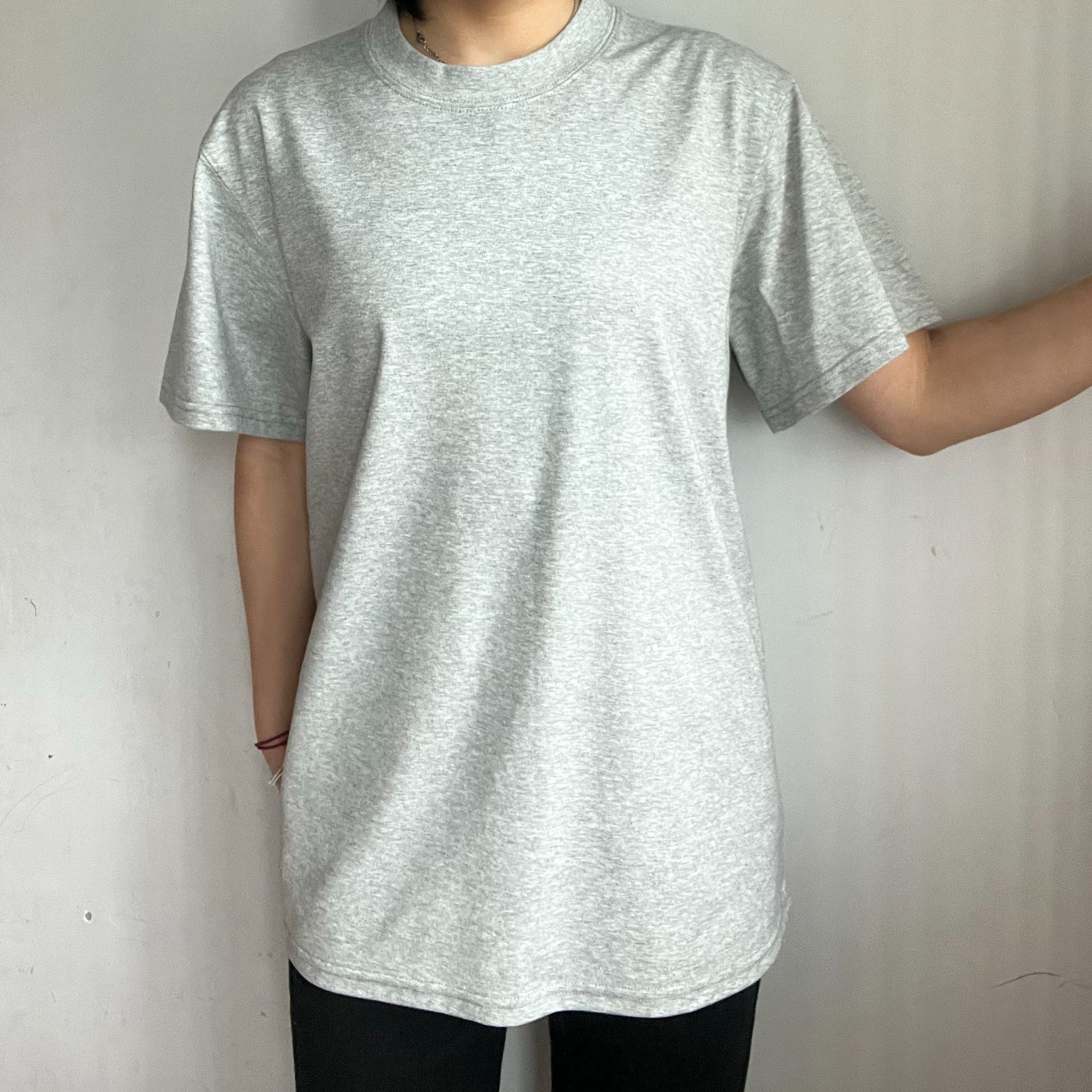 2025夏季男女新款240克索罗娜T恤小领口日常百搭透气速干运动