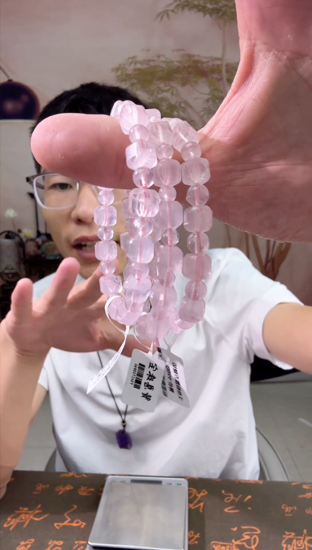 颈饰未镶嵌水晶方糖