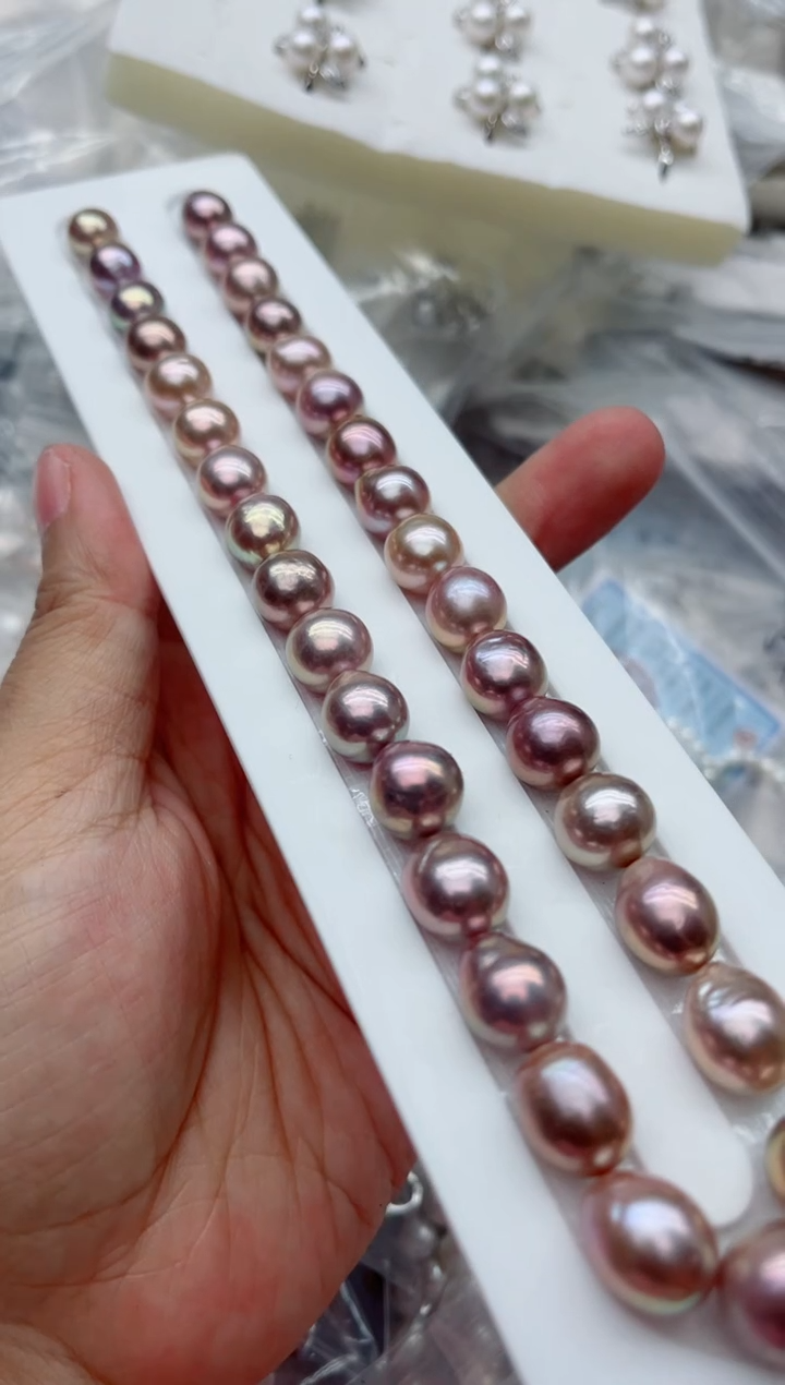 项链银S925镶嵌淡水珍珠，非无暇