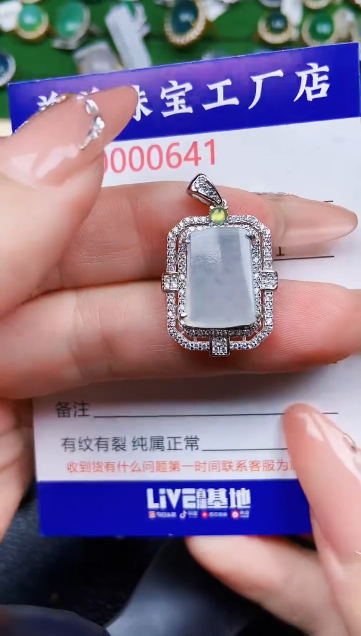 【闪购商品】翡翠颈饰银S925镶嵌0641