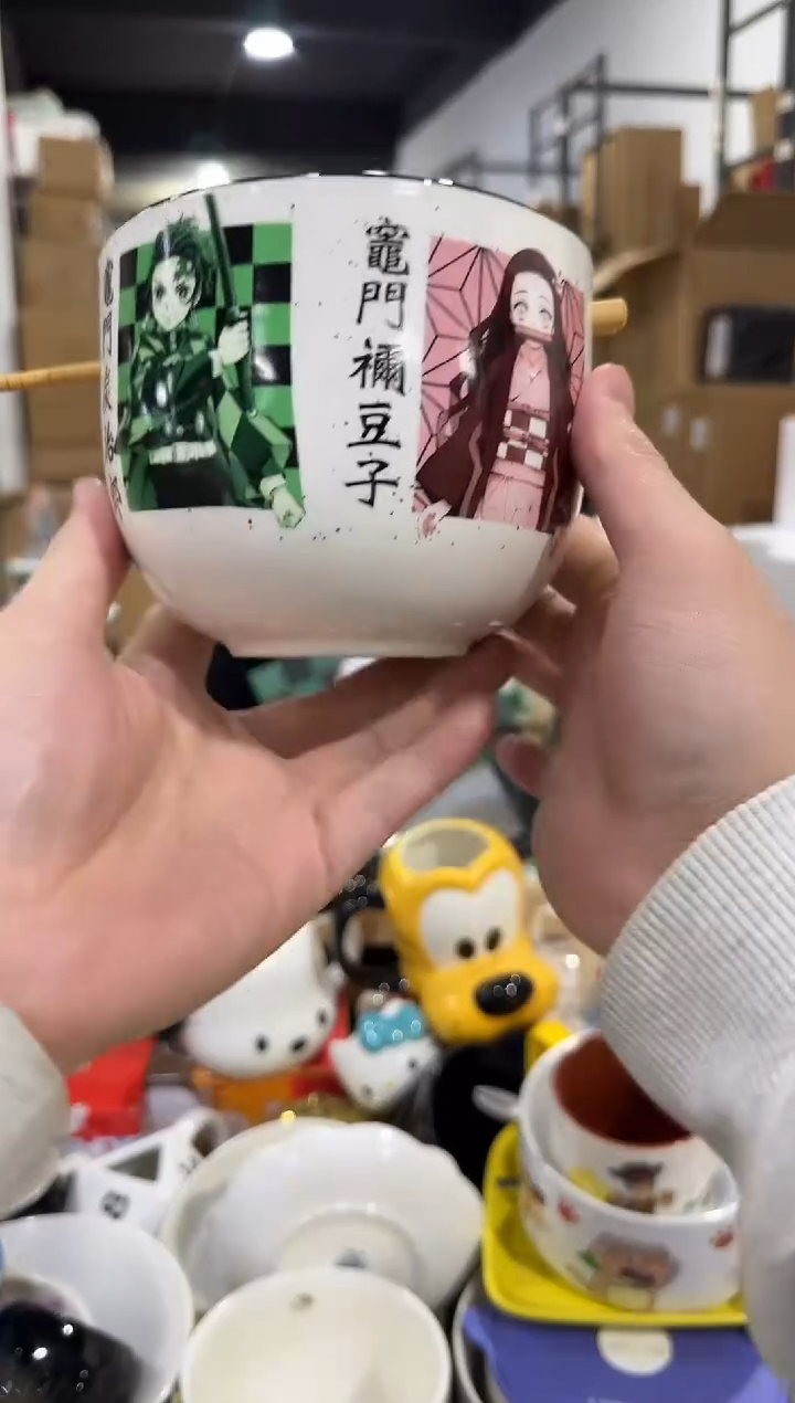 瓷片原盒鬼面之刃拉面碗