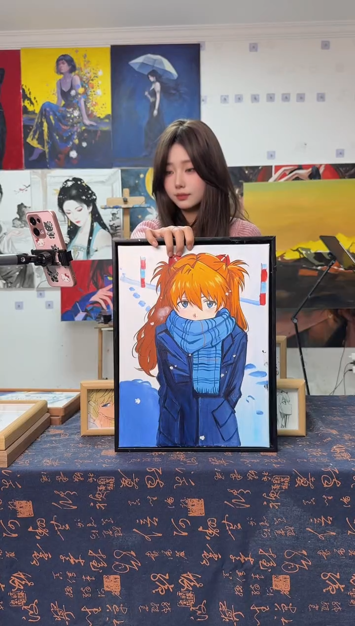 丙烯画妙*花雪景明日香丙烯画y加框