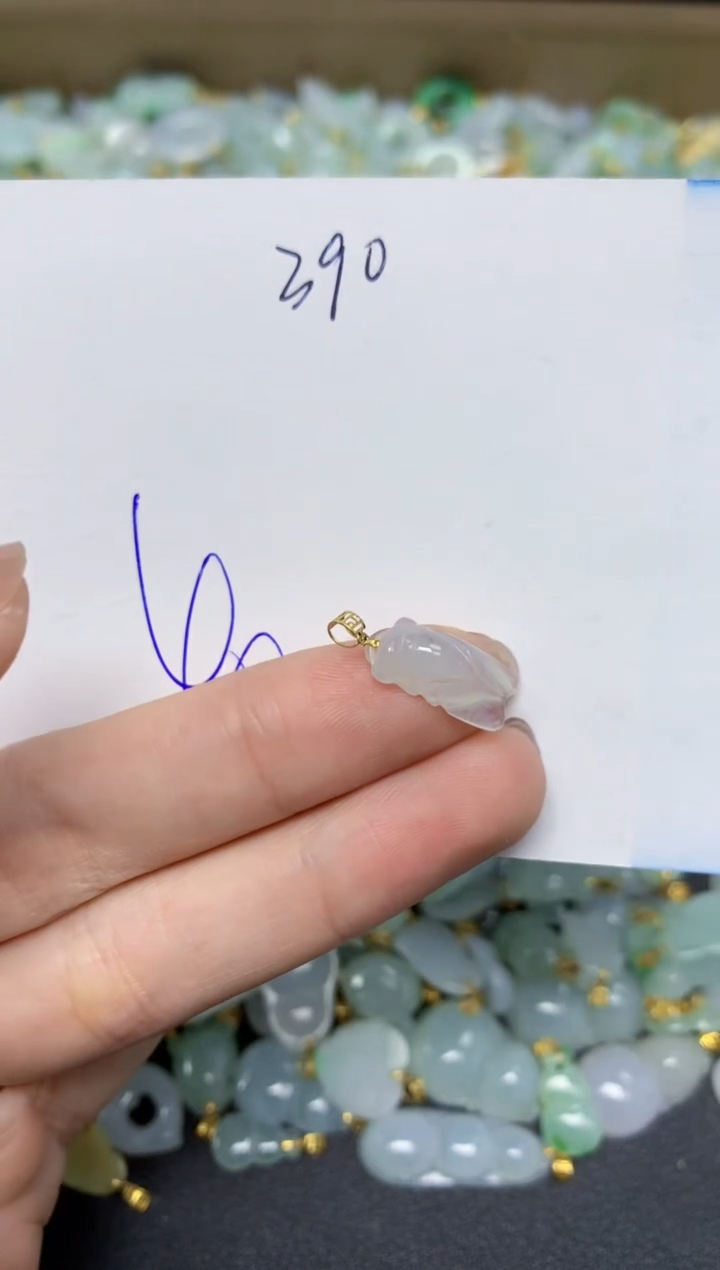 【闪购商品】翡翠颈饰18K金镶嵌天然翡翠A货