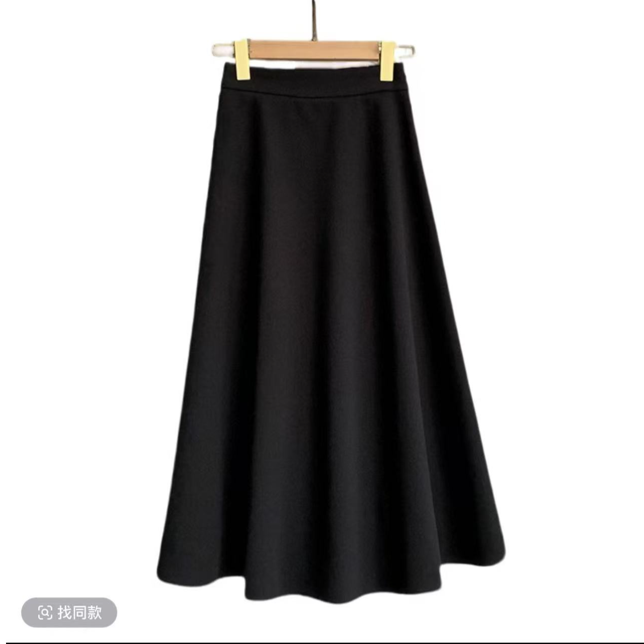 11针织半身裙新款秋冬天配毛衣中长款包臀裙长裙洋气