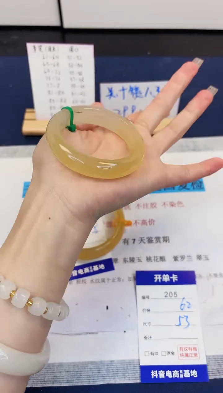 【闪购商品】石英质玉手镯未镶嵌205-财气镯-圈口53