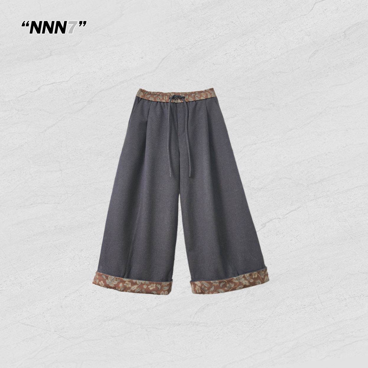 25AW #设计师系列# 绣边抽绳宽松9.0休闲裤