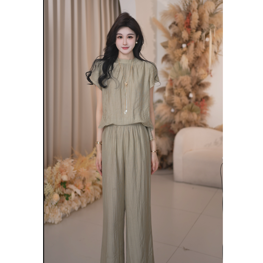 Basic House/百家好小众夏季新款百搭时尚显瘦套装B1335B527Y2