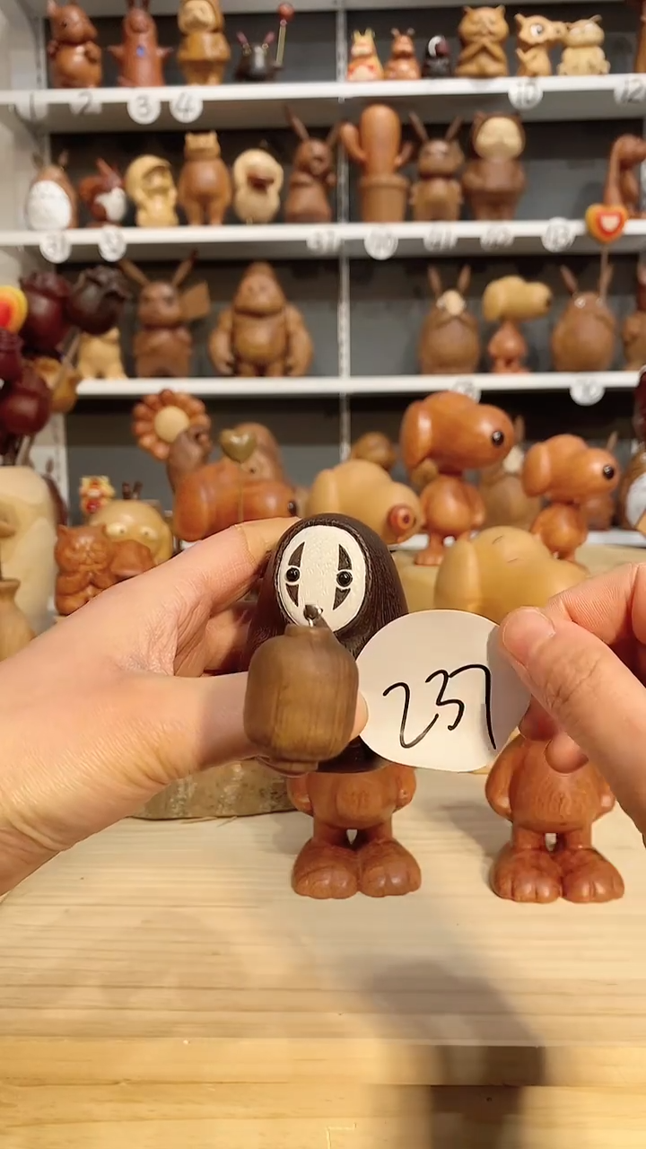 【闪购商品】木木雕摆件可爱卡通