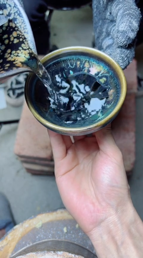 茶盏建窑建盏 龙主人杯蝶变玉兰18