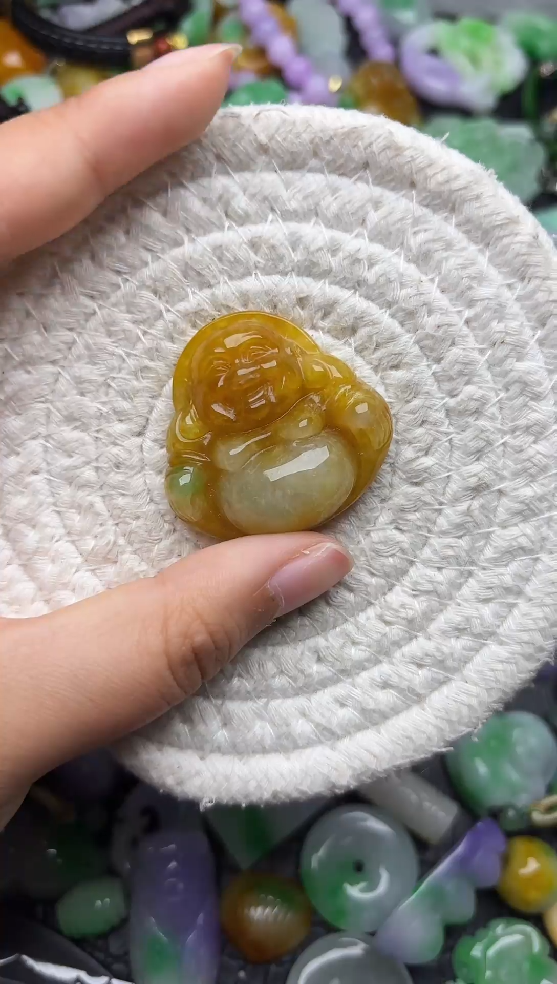 颈饰未镶嵌翡翠缅甸翡翠吊坠