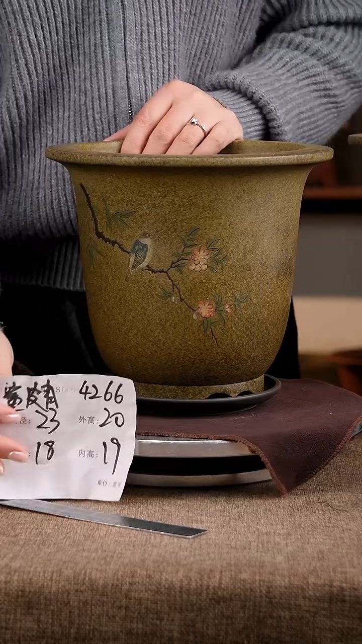 紫砂花盆花卉工艺4266+z