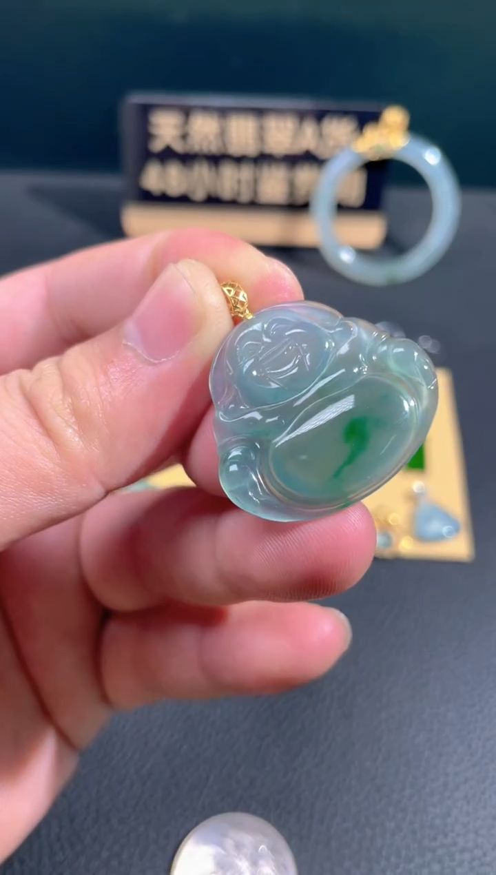 【闪购商品】翡翠颈饰18K金镶嵌翡翠