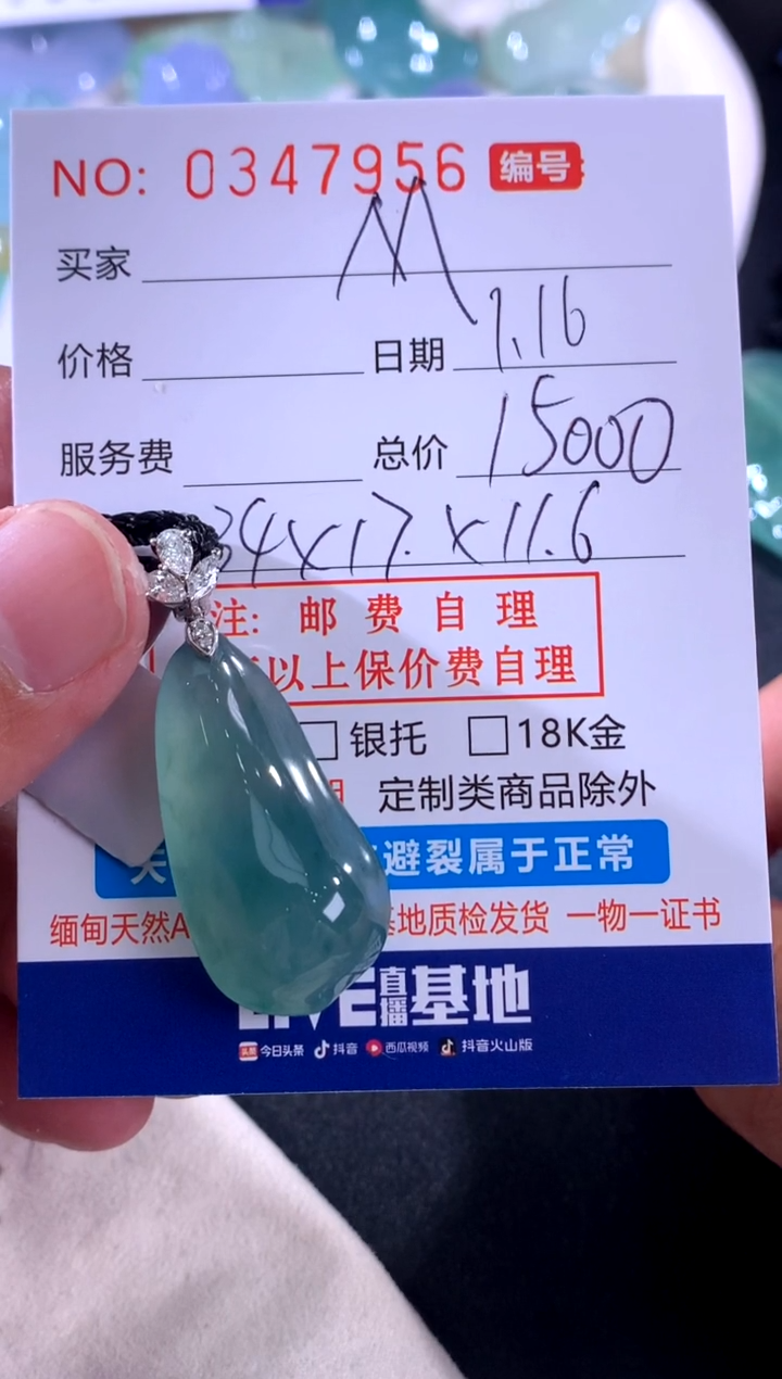 【闪购商品】翡翠颈饰未镶嵌福瓜