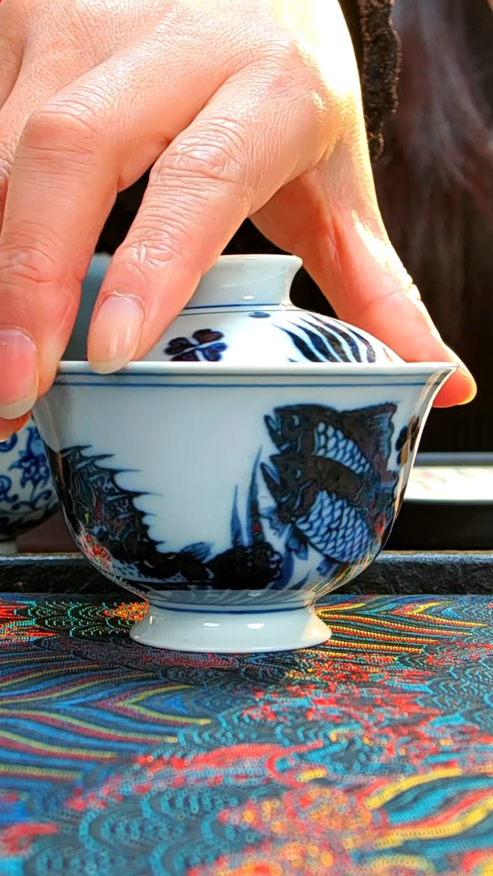 【闪购商品】【炎焱能量 直播专享】青花鳜鱼盖碗