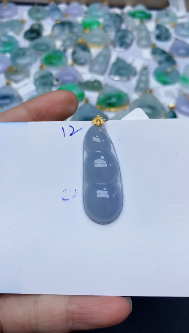 【闪购商品】翡翠颈饰18K金镶嵌天然翡翠A货    