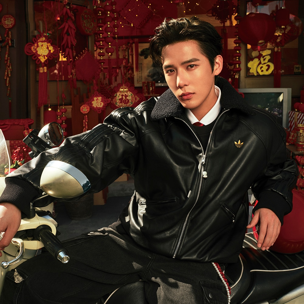 【创意谷AD专享】三叶草CNY新年保暖运动翻领棉服JL8372