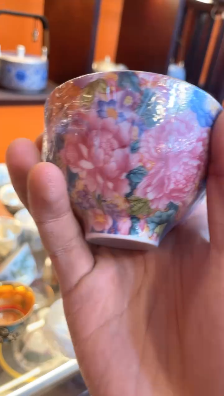 【闪购商品】瓷片@@@@@@@@@@@@@@@珐琅彩银杯