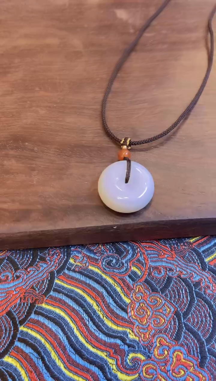 和田玉未镶嵌颈饰和田玉挂坠平安扣