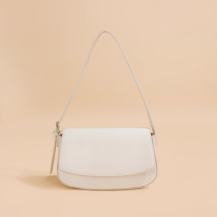 蜥蜴纹翻盖单肩包轻奢时尚休闲百搭真皮小众简约腋下