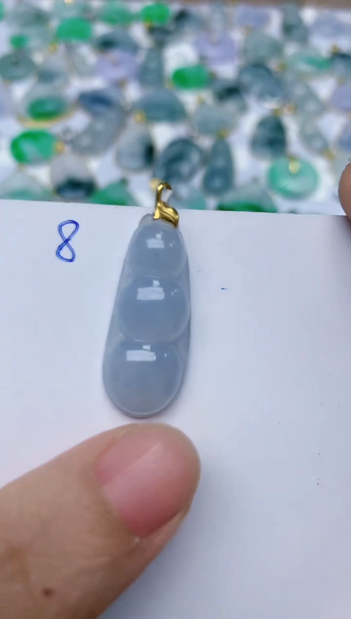 【闪购商品】翡翠颈饰18K金镶嵌天然翡翠A货    
