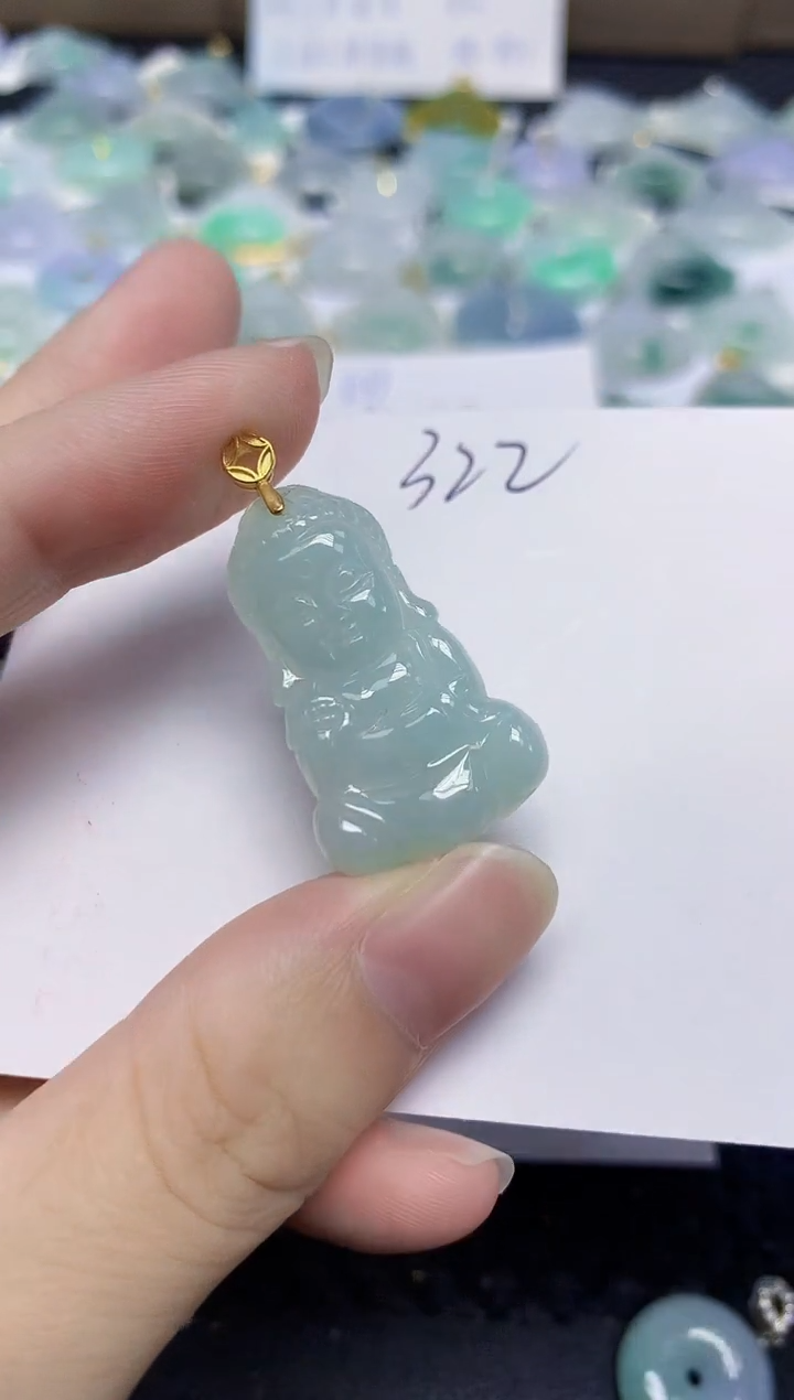 颈饰未镶嵌翡翠天然缅甸翡翠A货翡翠百元以上9元证书费自理