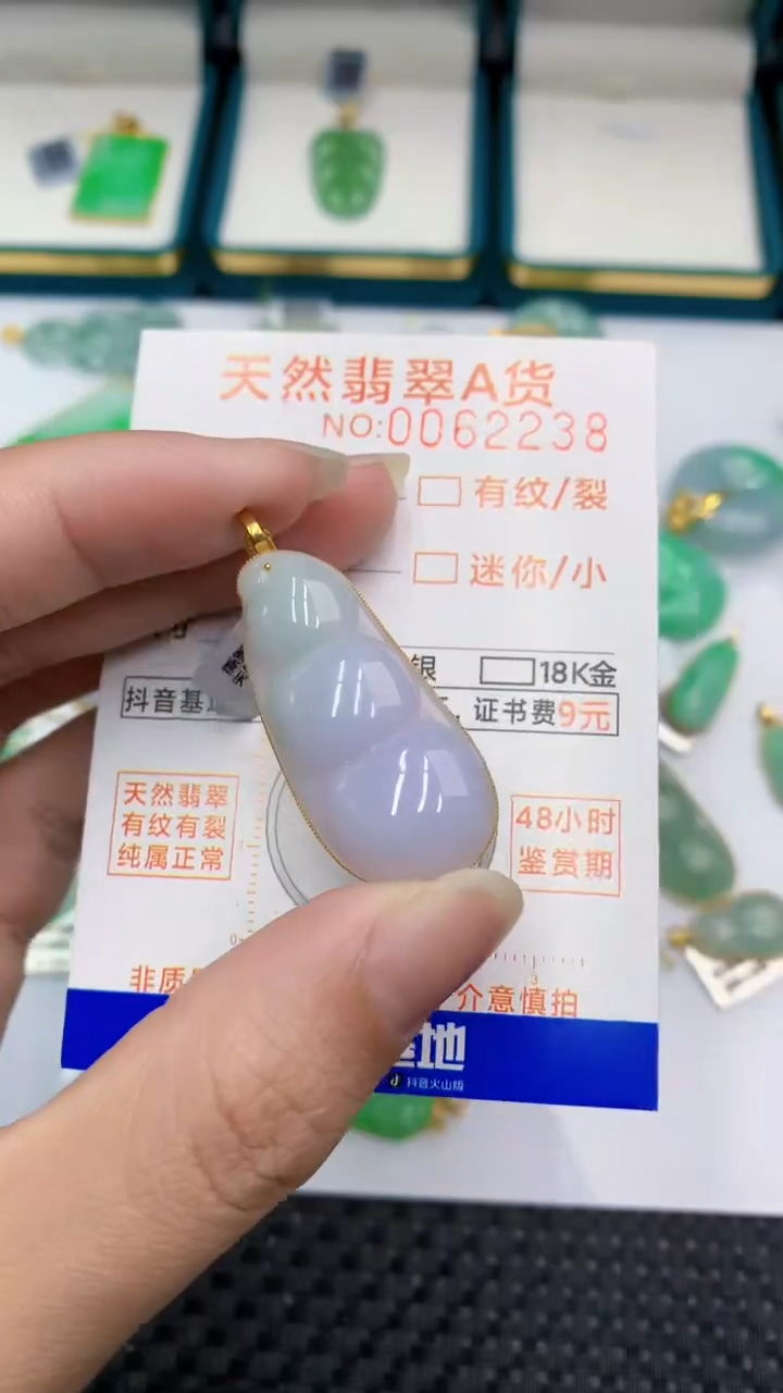 【闪购商品】翡翠颈饰18K金镶嵌            8