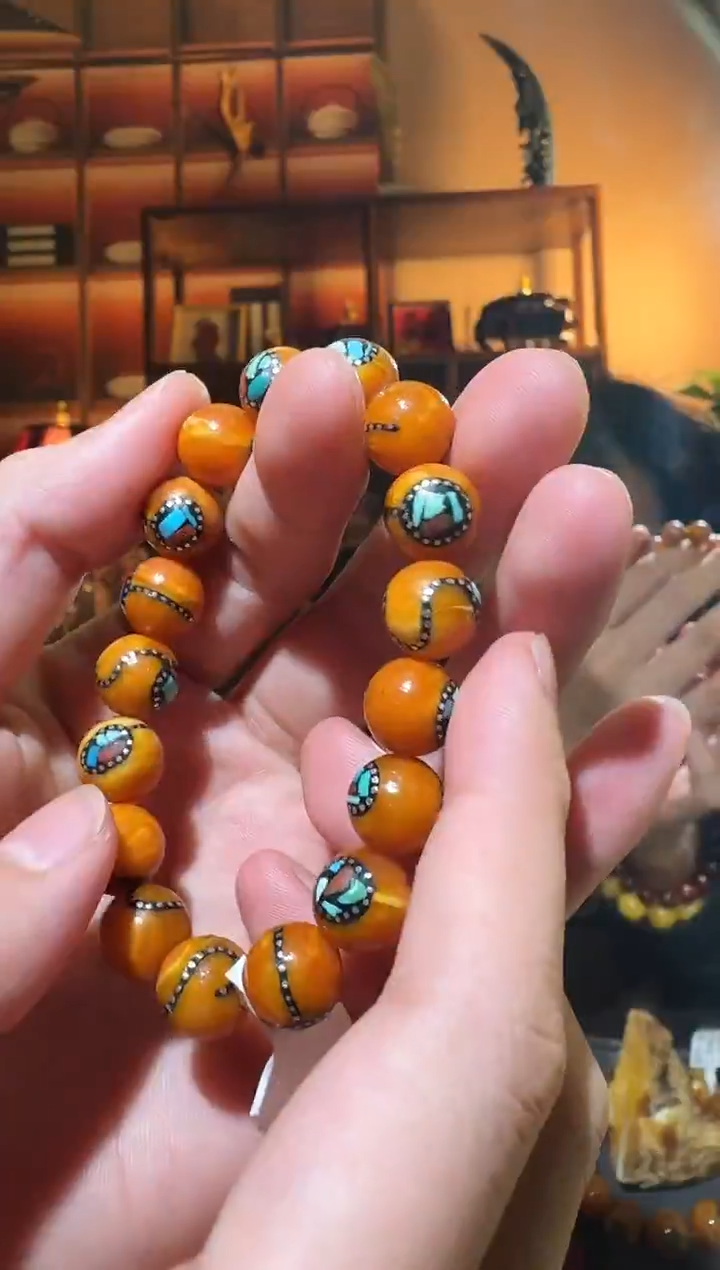 蜜蜡颈饰未镶嵌7655天然蜜蜡珠宝奇石