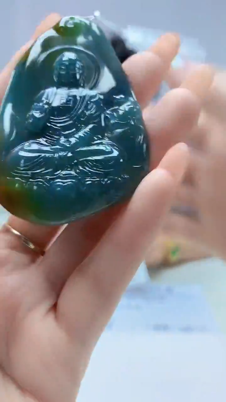 【闪购商品】定制翡翠未镶嵌4688DD-毛货挂件82