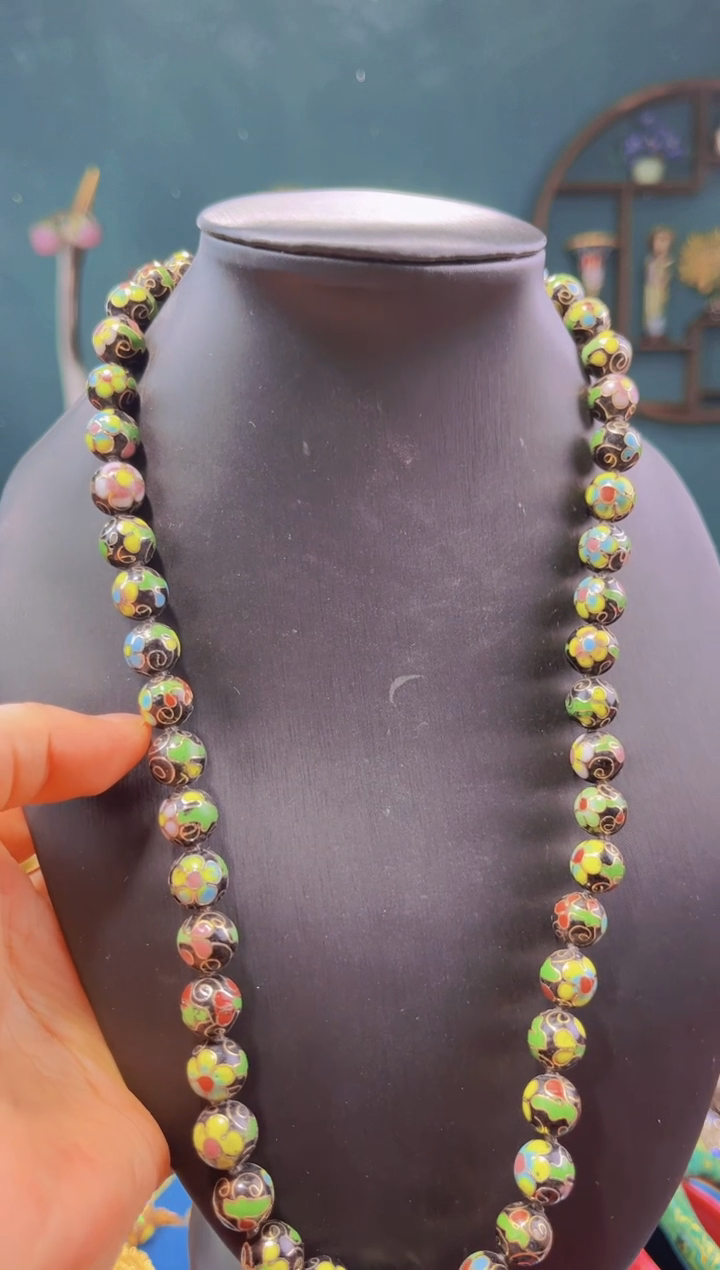 【闪购商品】非遗绝技 景泰蓝1.0项链 黑