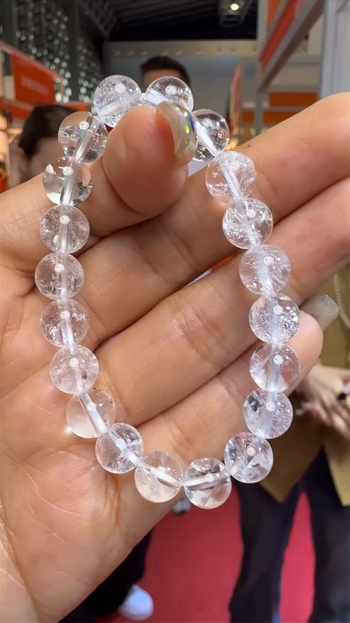 水晶手链未镶嵌上海珠宝展假一罚十