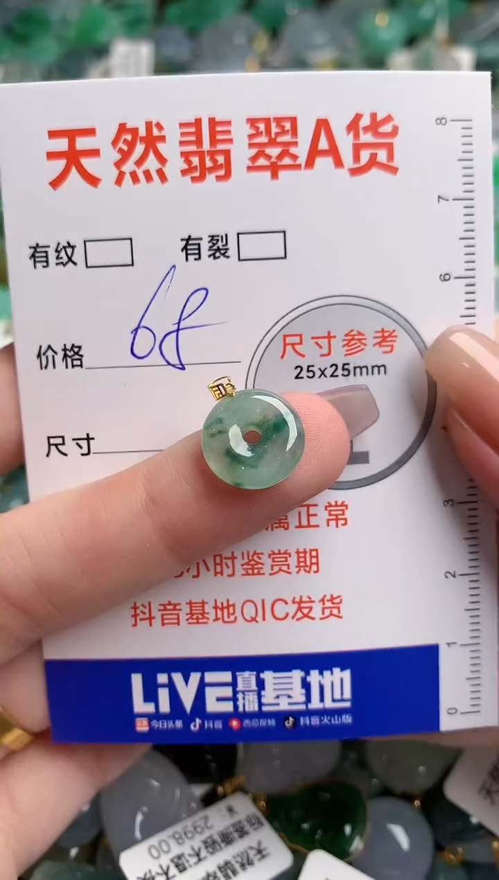 翡翠18K金镶嵌颈饰24000709