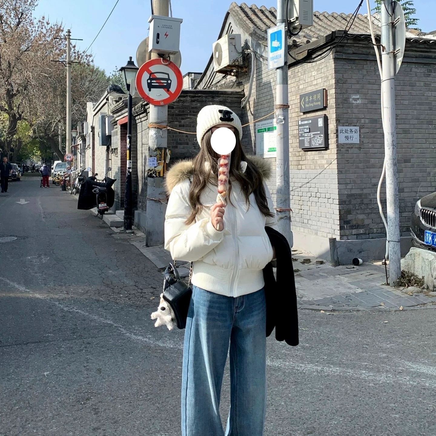秋冬新款50羽绒毛领保暖连帽女时尚潮流休闲短款时尚羽绒服W25403