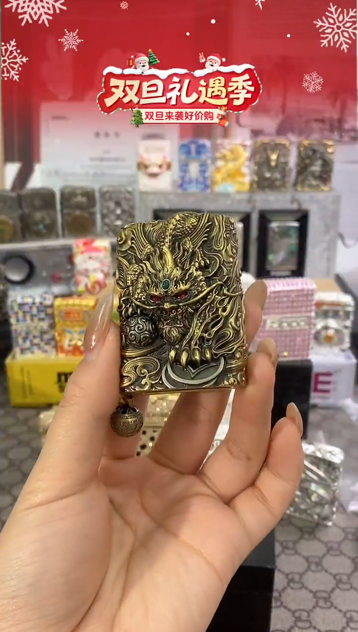 镜面ZIPPO古铜灵动貔貅