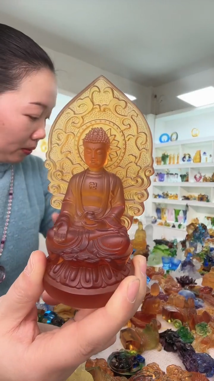 手工艺品琉璃佛像