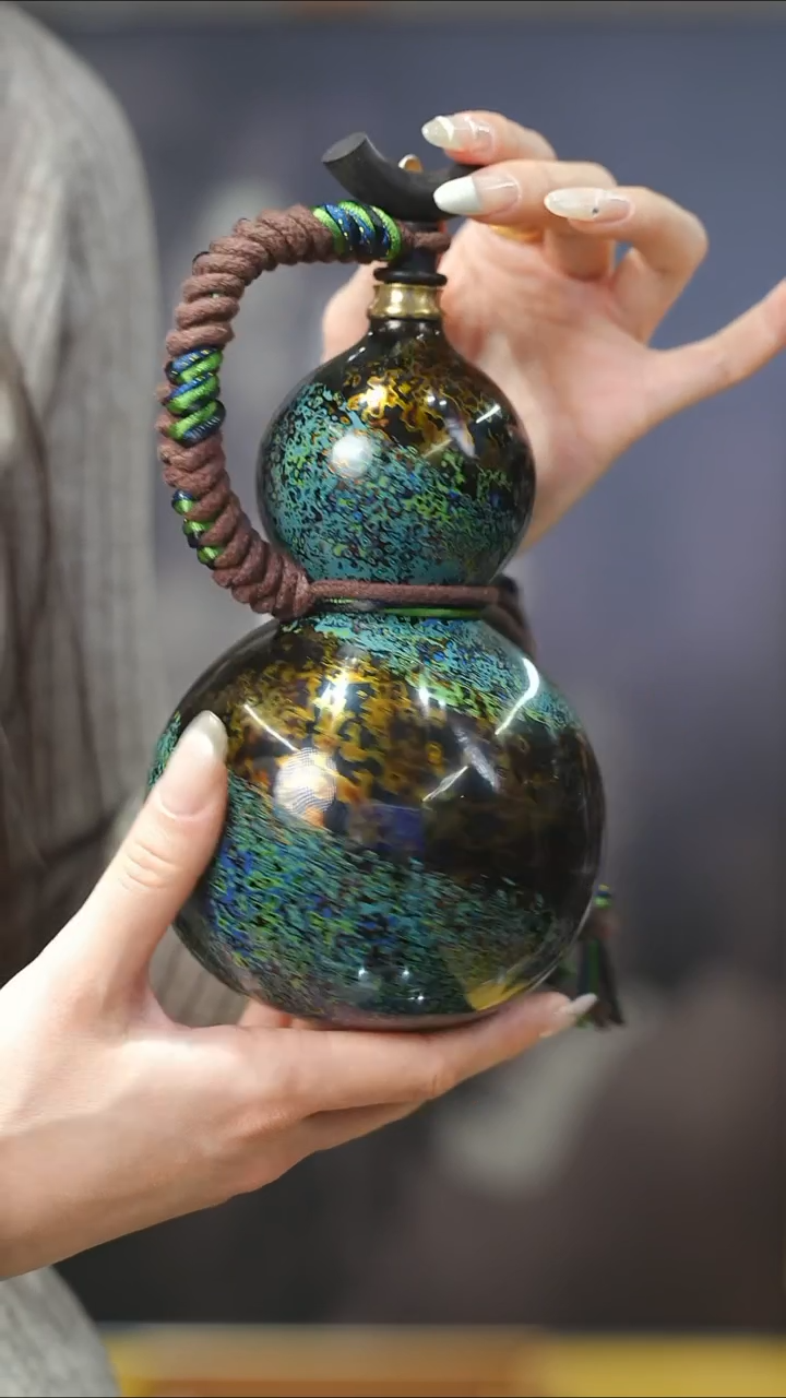 【闪购商品】XH234漆艺酒葫芦不包手串及旋转底座