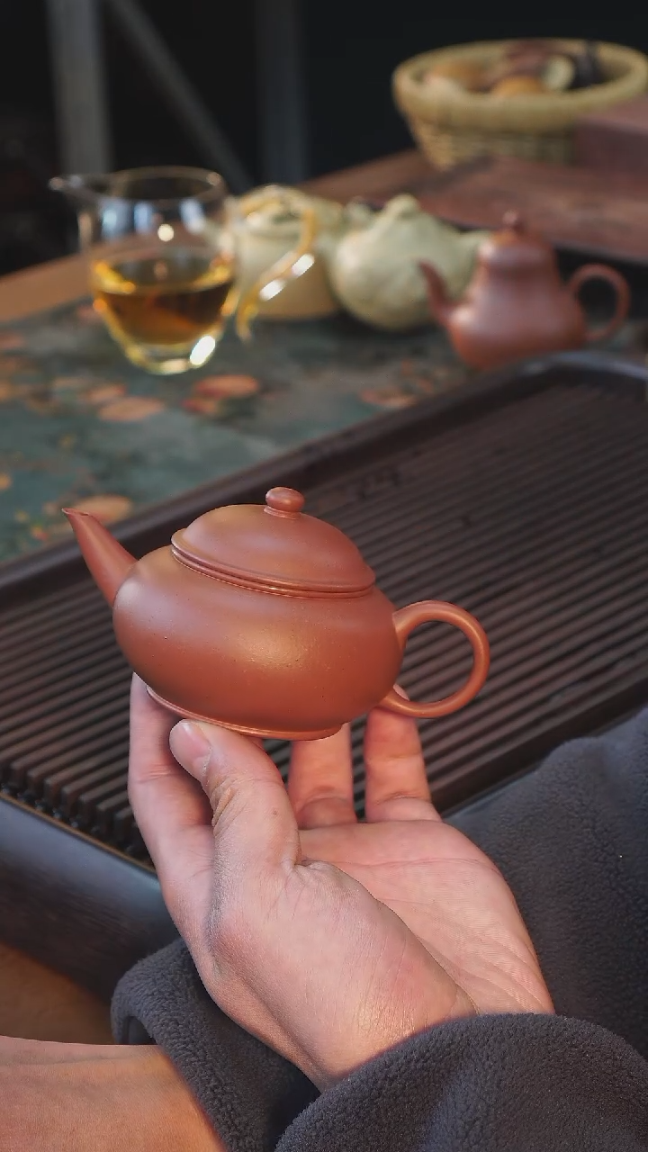 【闪购商品】紫砂茶壶140cc复刻江智慧版本水平小煤窑朱泥