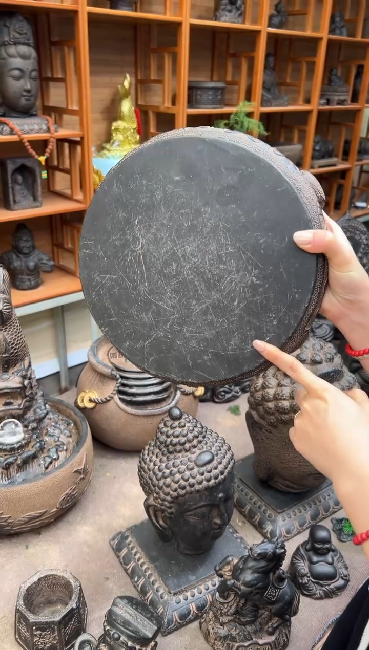 陶土【火山泥】素面万寿藤圆大底座