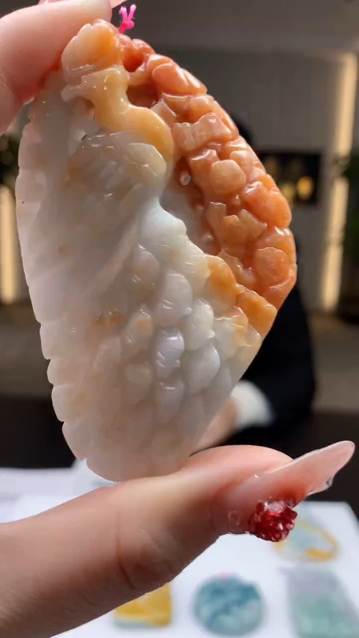 【闪购商品】定制翡翠未镶嵌1083ry-毛货挂件8