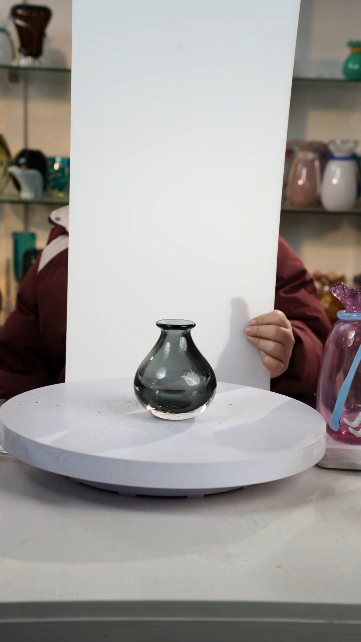 【闪购商品】琉璃【弘扬】高12轻奢琉璃花器微瑕福利