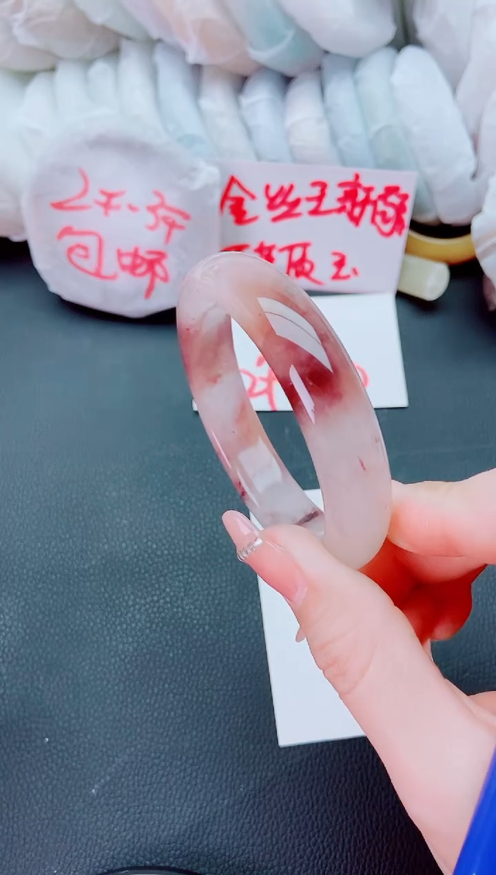 【闪购商品】石英质玉手镯未镶嵌L185-60-59