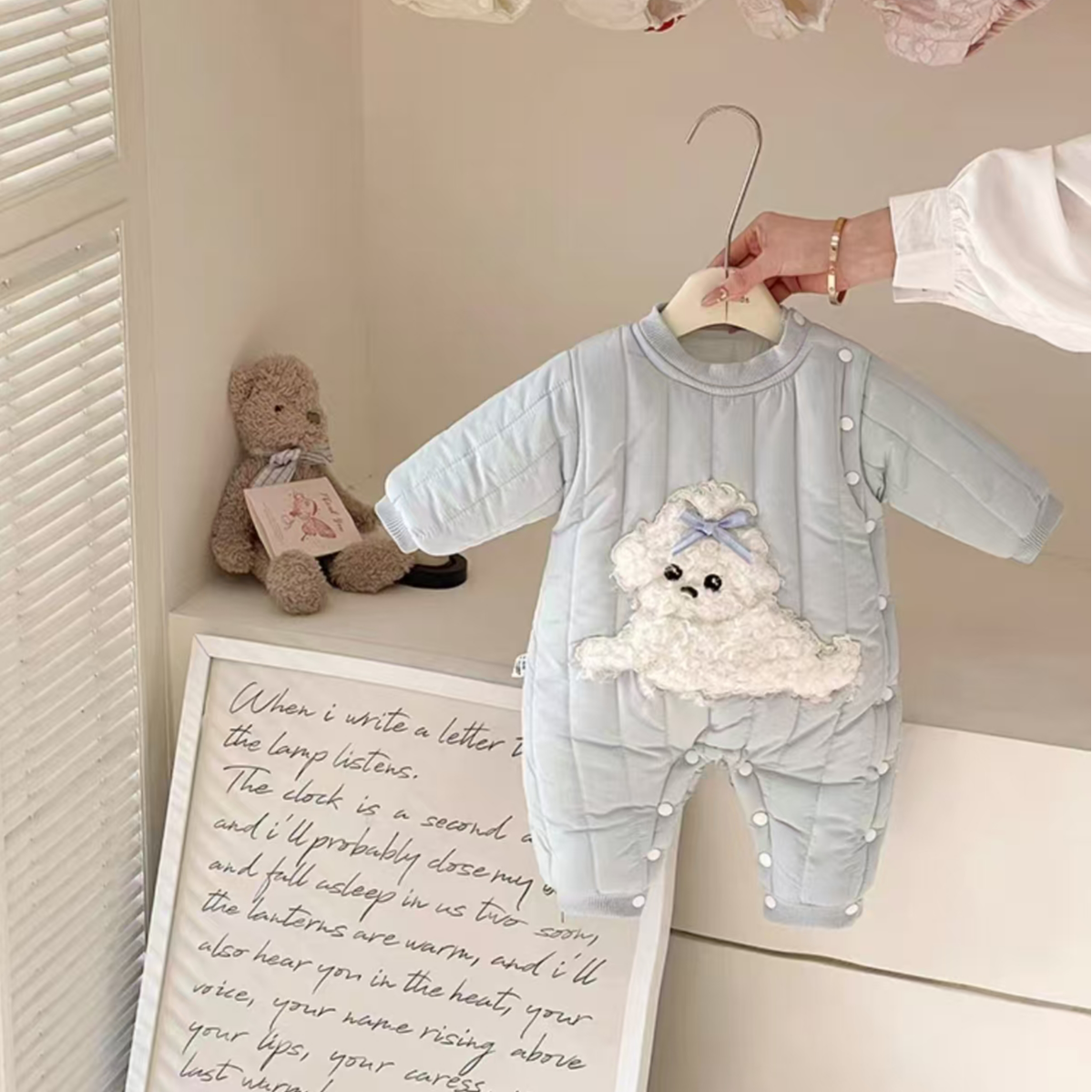 婴儿连体衣秋冬套装宝宝衣服冬装夹棉保暖棉衣新生婴幼儿冬季棉服