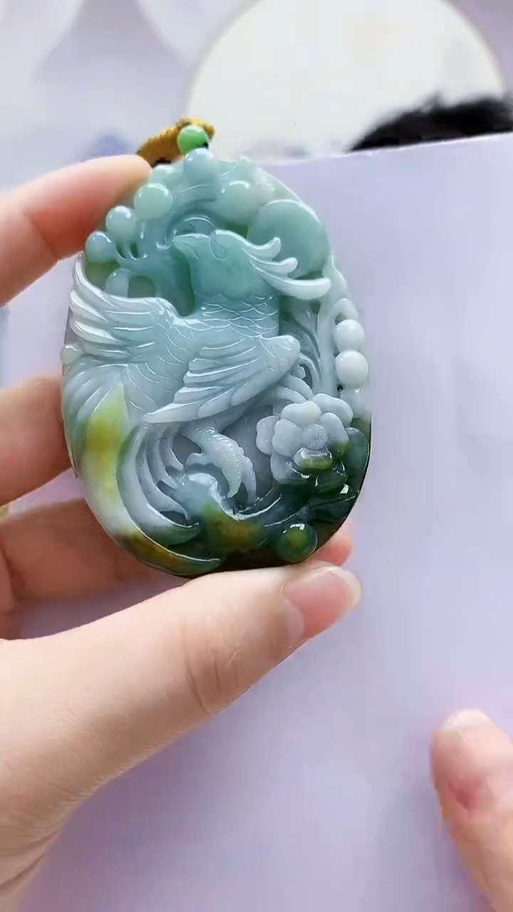 未镶嵌定制翡翠1502lr-毛货挂件63