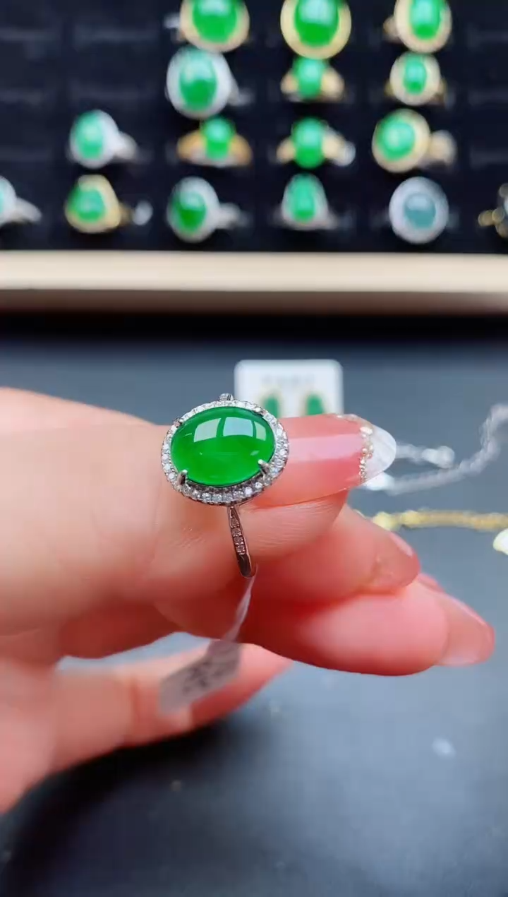 【闪购商品】翡翠戒指银S925镶嵌1212