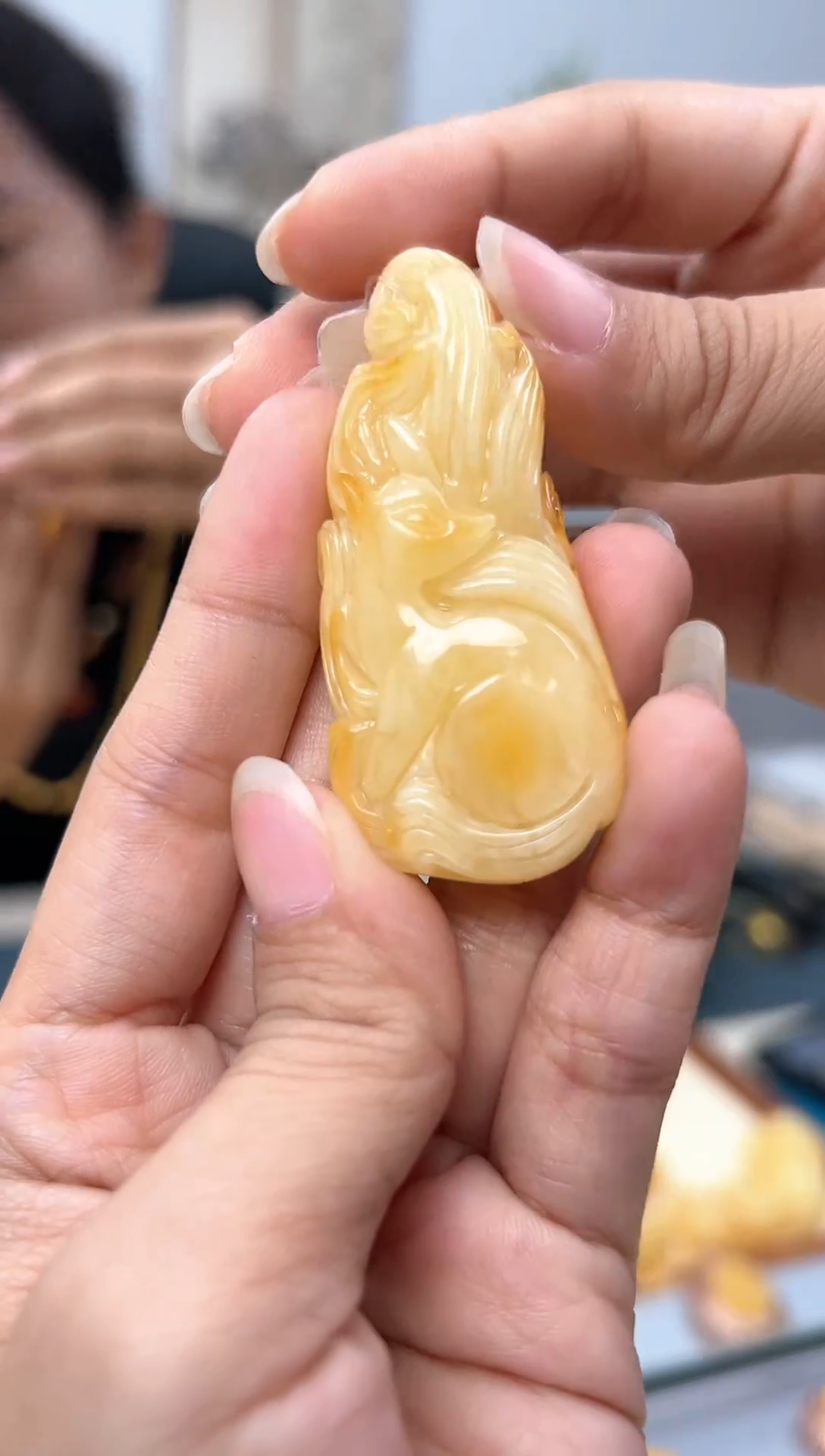 【闪购商品】琥珀裸石未镶嵌天然琥珀蜜蜡九尾