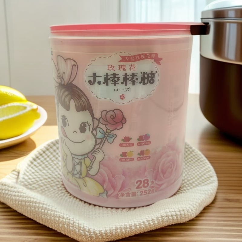 不二  玫瑰花棒棒糖桶装