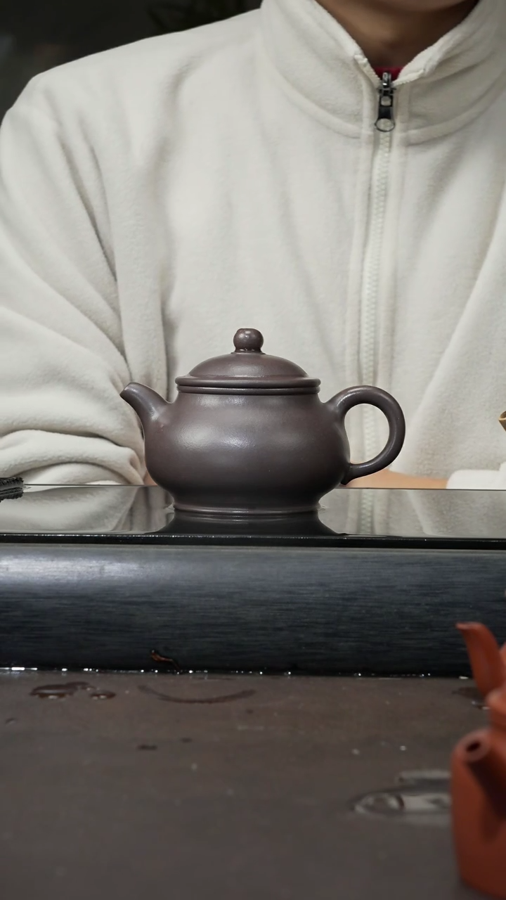 【闪购商品】紫砂茶壶天青 潘壶 160cc  070