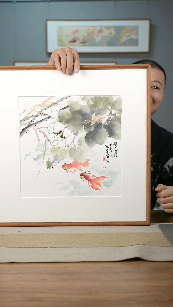 【闪购商品】书法美协副主-赵老师52*52带框花鸟作品