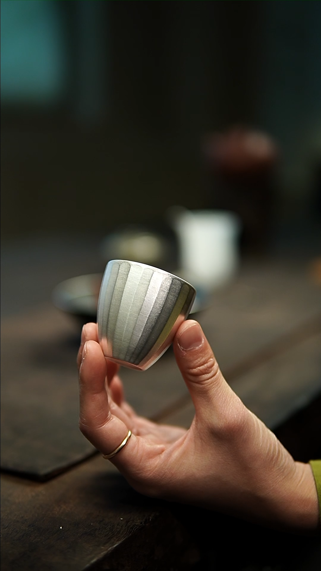 【闪购商品】一延银彩瓜棱闻香杯