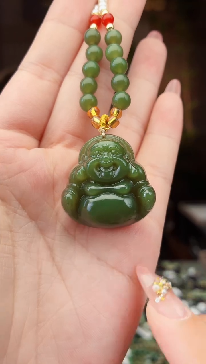 和田玉未镶嵌颈饰拍一发一