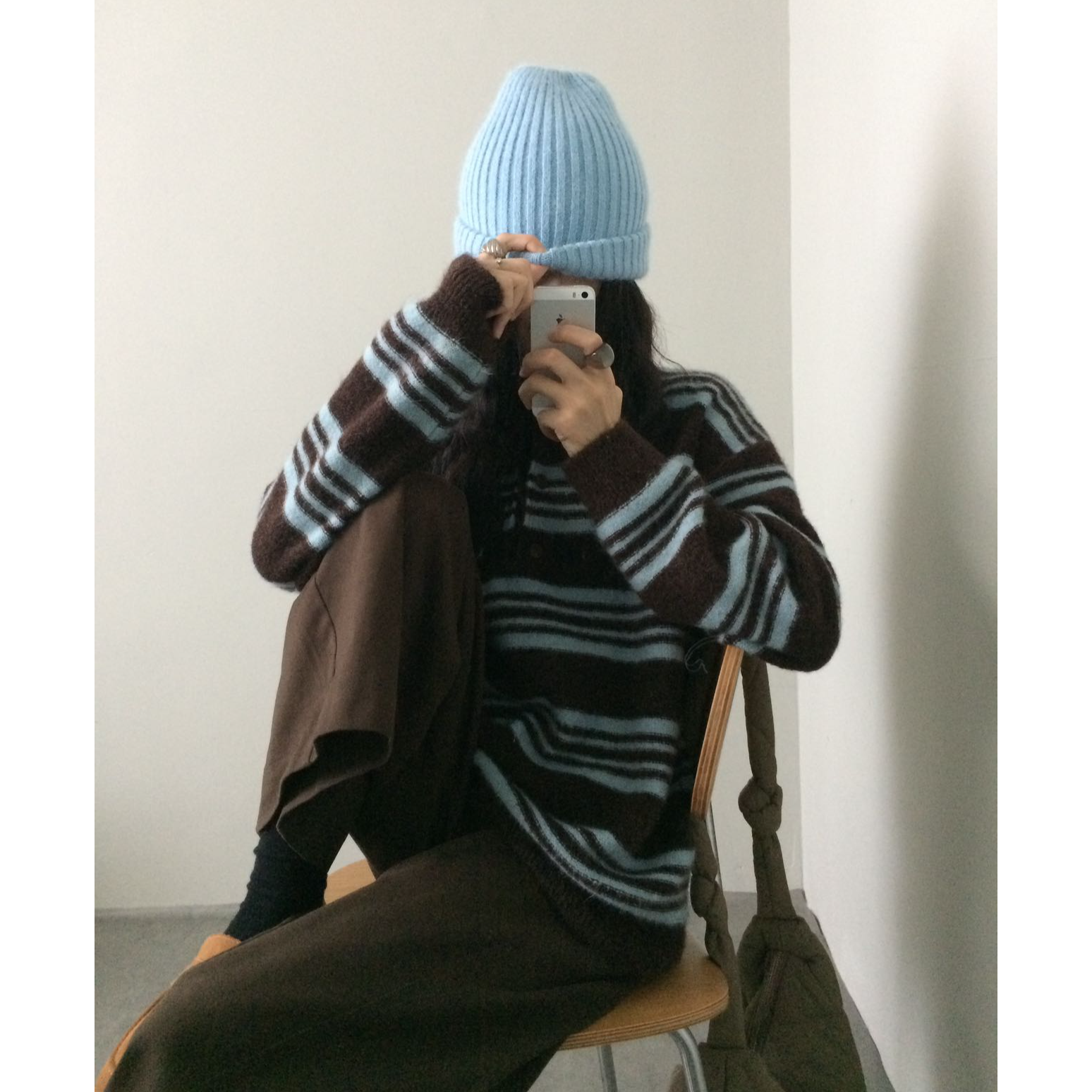 POLO领条纹长袖显瘦针织套头抗污耐脏宽松外穿时尚毛衣高领M802